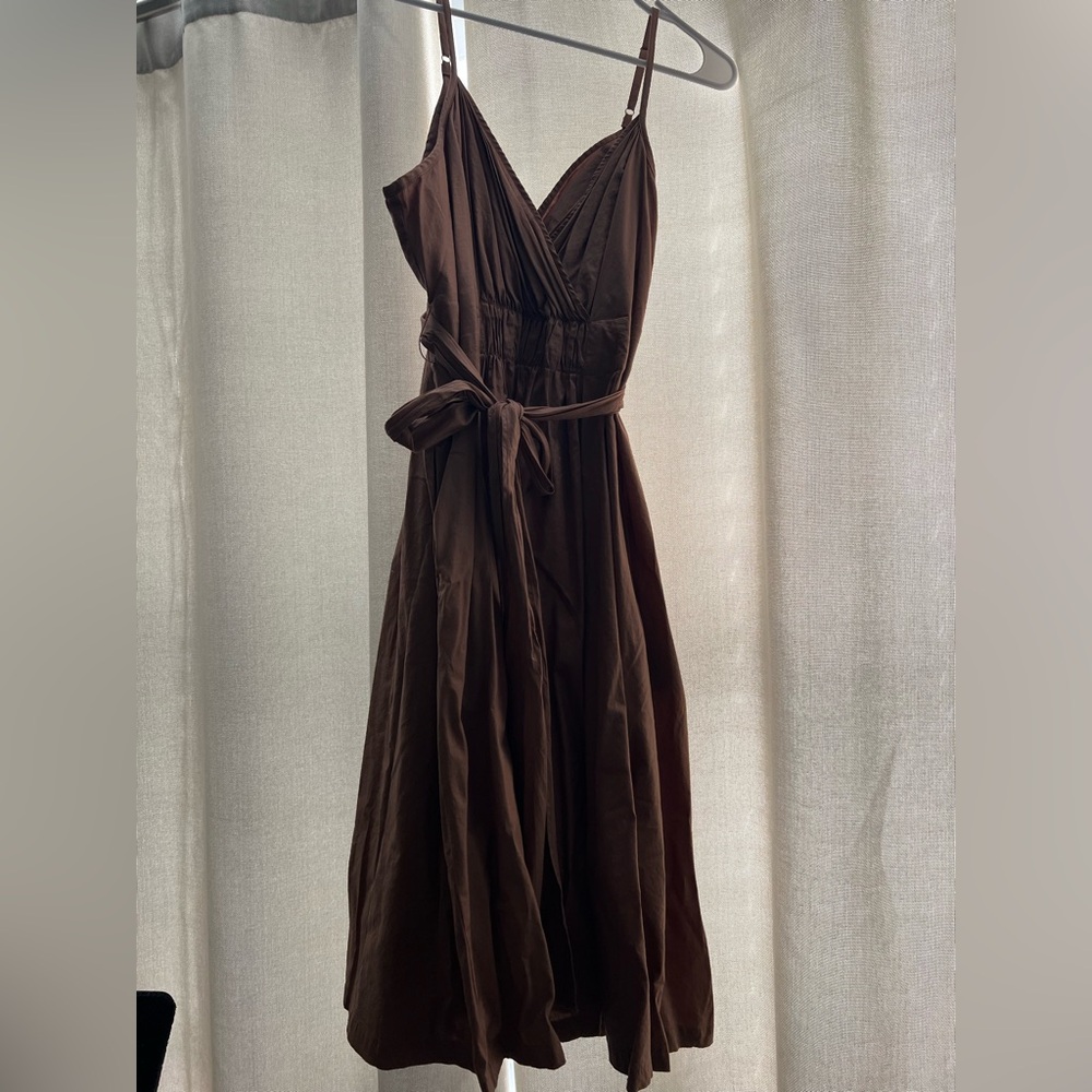 GAP Brown One Shoulder Cocktail Sundress